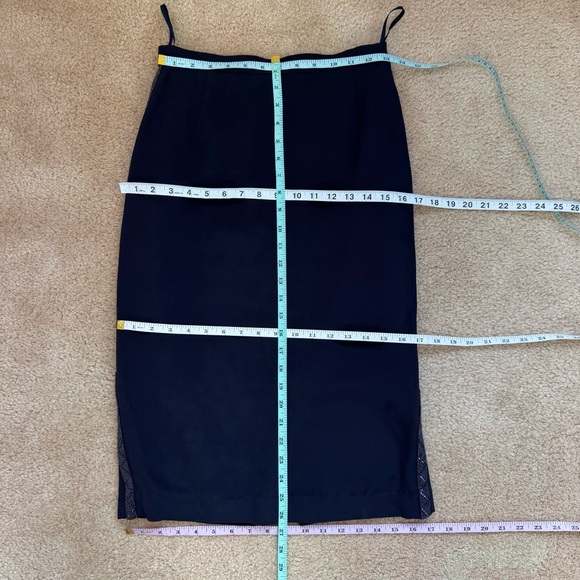 Louis Feraud 100% Silk Black Label Navy Blue Skirt Set Beaded Beads Embroidered - Picture 13 of 17